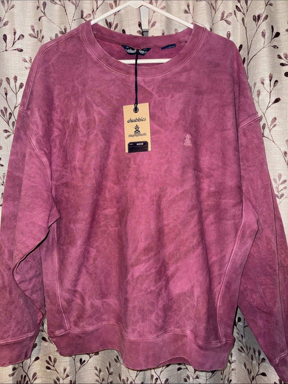 chubbies Dusty Rose Pullover Crewneck Sweatshirt